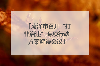 菏泽市召开“打非治违”专项行动方案解读会议