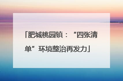 肥城桃园镇：“四张清单”环境整治再发力