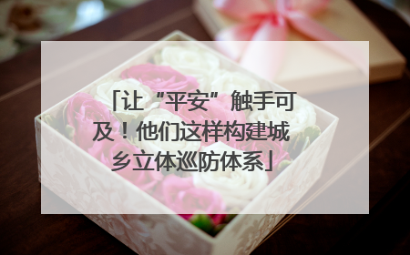 让“平安”触手可及！他们这样构建城乡立体巡防体系