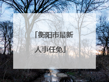 衡阳市最新人事任免