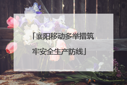襄阳移动多举措筑牢安全生产防线