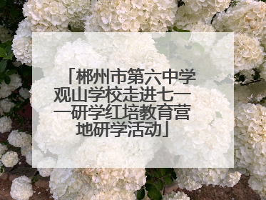 郴州市第六中学观山学校走进七一一研学红培教育营地研学活动