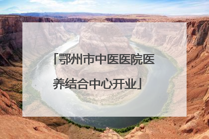 鄂州市中医医院医养结合中心开业