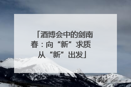 酒博会中的剑南春：向“新”求质 从“新”出发