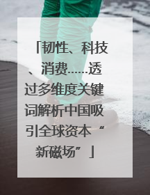韧性、科技、消费……透过多维度关键词解析中国吸引全球资本“新磁场”