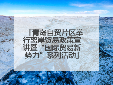 青岛自贸片区举行离岸贸易政策宣讲暨“国际贸易新势力”系列活动
