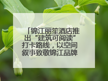 锦江丽笙酒店推出“建筑可阅读”打卡路线，以空间叙事致敬锦江品牌90周年