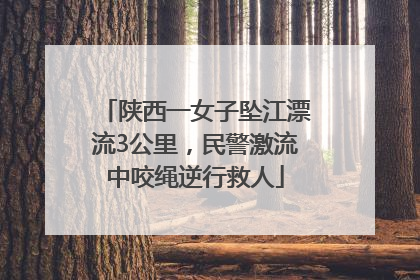 陕西一女子坠江漂流3公里，民警激流中咬绳逆行救人