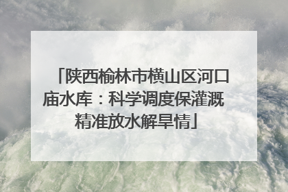 陕西榆林市横山区河口庙水库：科学调度保灌溉 精准放水解旱情