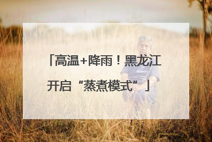 高温+降雨！黑龙江开启“蒸煮模式”
