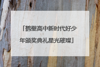 鹤壁高中新时代好少年颁奖典礼星光璀璨