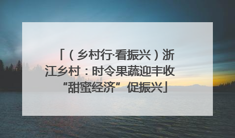 （乡村行·看振兴）浙江乡村：时令果蔬迎丰收 “甜蜜经济”促振兴