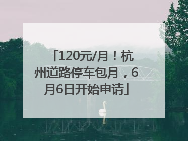 120元/月！杭州道路停车包月，6月6日开始申请