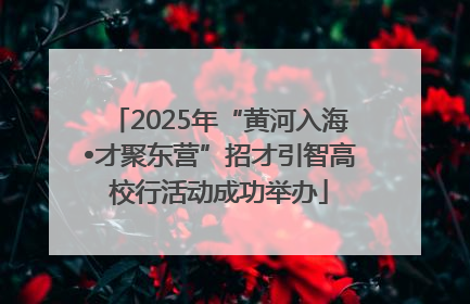 2025年“黄河入海•才聚东营”招才引智高校行活动成功举办