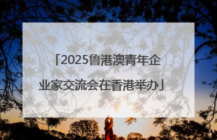 2025鲁港澳青年企业家交流会在香港举办